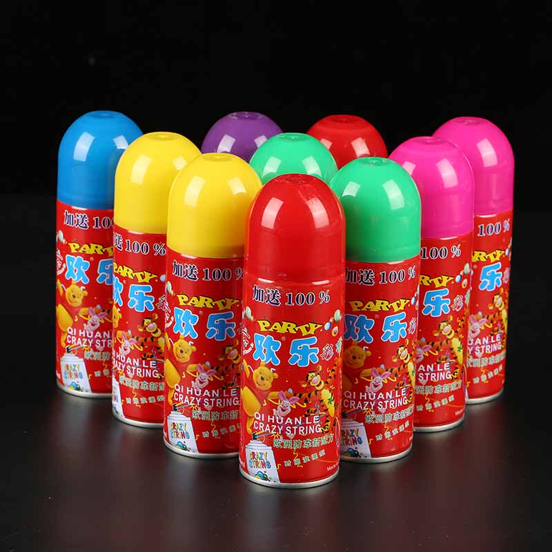 彩带喷雪婚礼彩喷开业喷雾雪花结婚用品喷彩带泡沫彩带丝礼炮彩喷