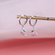 s925银粉色樱桃耳扣女夏季新款气质韩版甜美仙气耳圈小众耳饰品