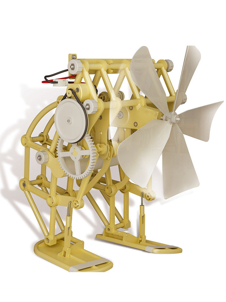 科学组装玩具风力兽风能机械行走机器人小孩大人成人益智拼装玩具