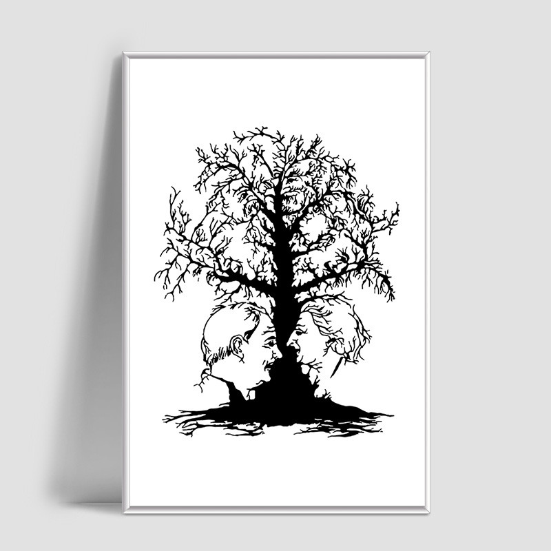 容大天成心理咨询室装饰画错觉双关挂图现代现代人人物pvc现代装饰画