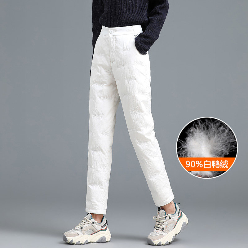 女士白色棉裤
