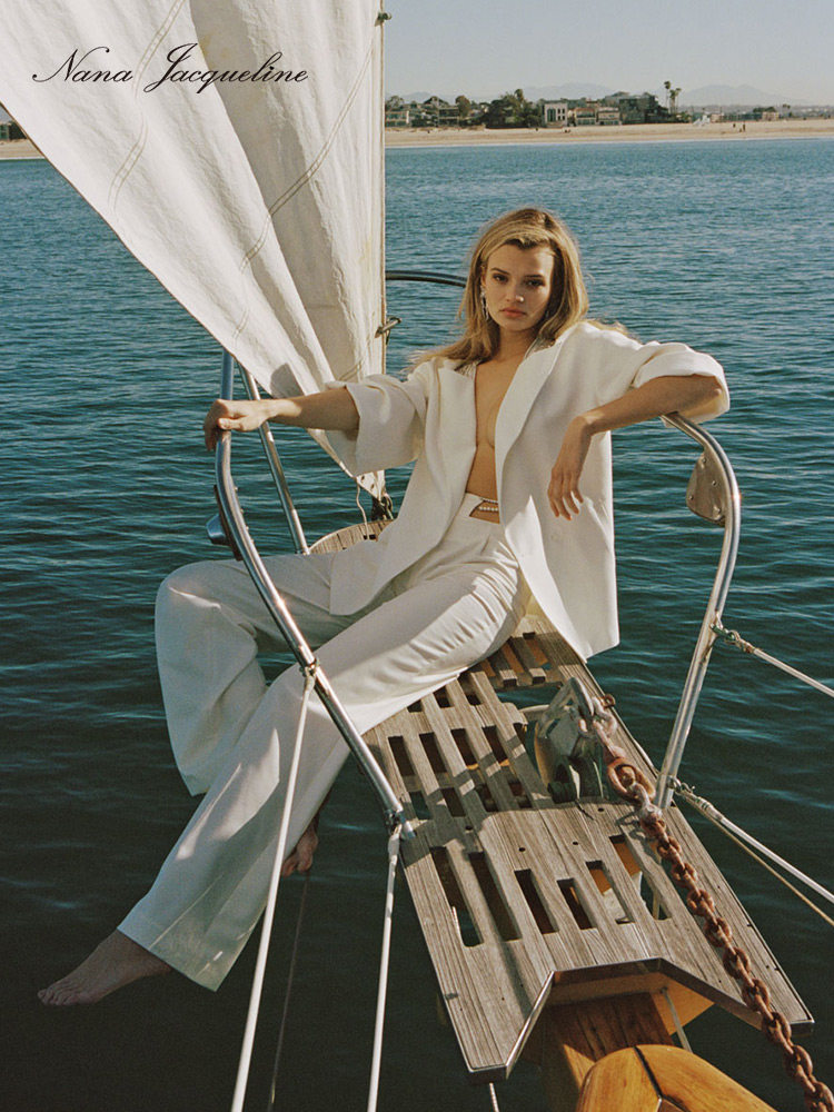 nanajacqueline高腰裤女春冬性感显瘦西装阔腿长裤设计师品牌裤子