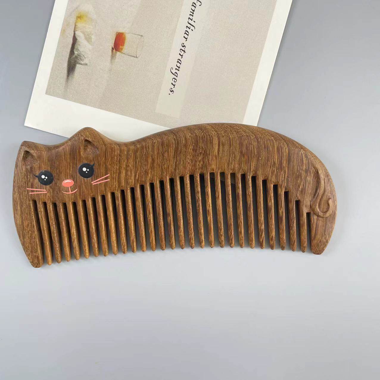 谭木匠正品梳子懒猫公主儿童梳子可爱甜美礼盒木梳天然材质送女友