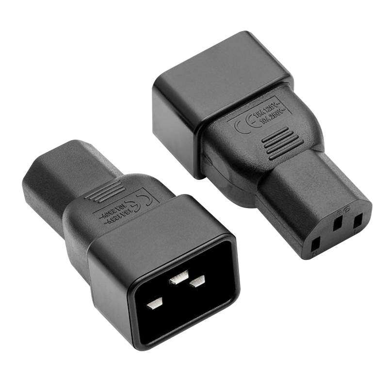 pduups电源电器转换插头品字16a公头c20转换插头