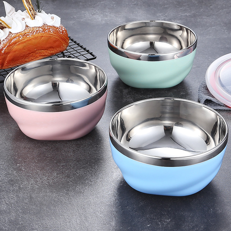 304不锈钢家用儿童米饭碗450ml