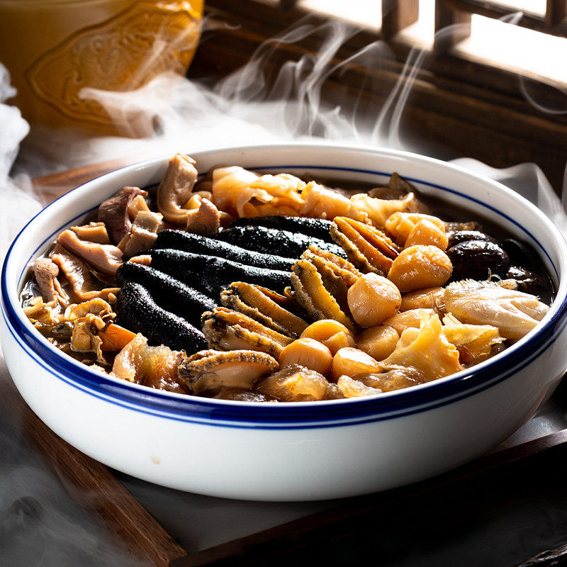 福建正宗佛跳墙加热即食鲍鱼海参高汤原材料海鲜大礼包盆菜年夜饭