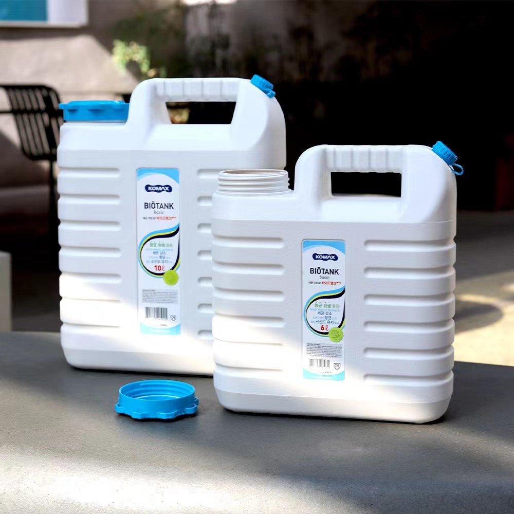 韩国komax原装食品级抗菌塑料车载家用加厚带盖储纯净水桶瓶户外