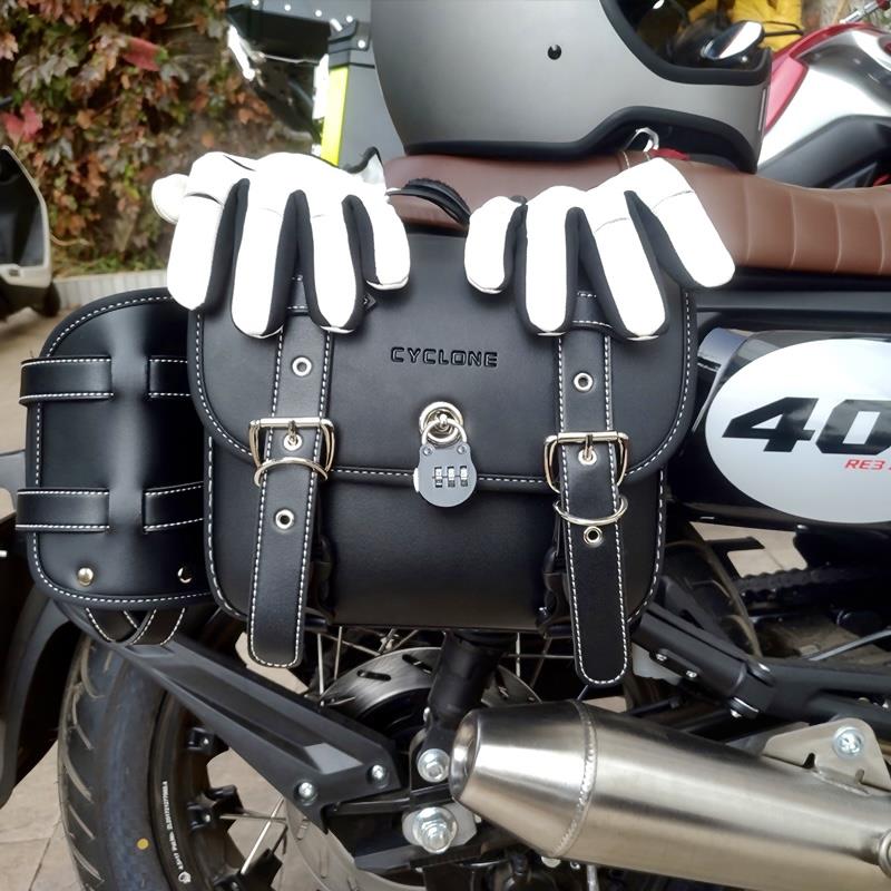 适用赛科龙re3 ra2摩托车边包复古改装宗申400侧边箱防盗无损安装