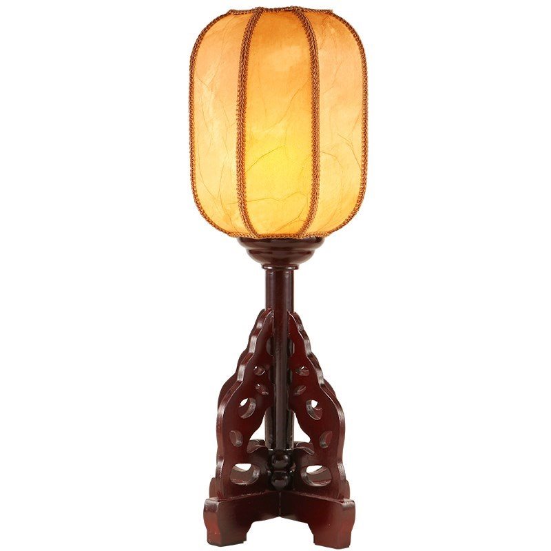 中式宫廷落地灯古典书房台灯复古木艺仿古雕刻落地灯