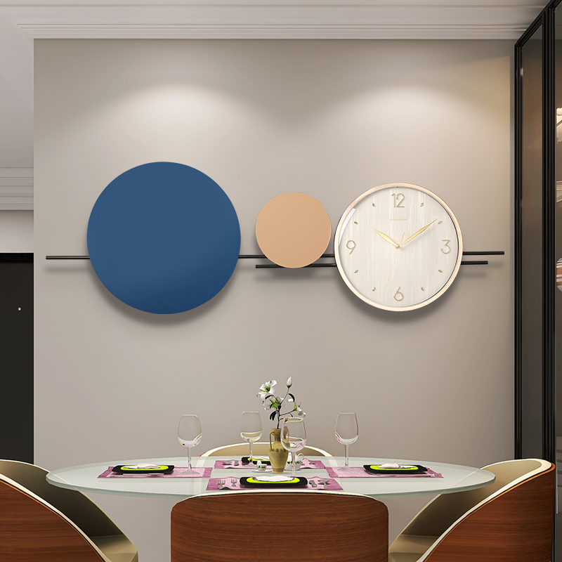 网红静音挂钟家用客厅钟表装饰表电视背景墙时钟轻奢装饰艺术挂表