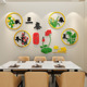中国风房间布置贴纸中式客厅餐厅餐桌背景墙面装饰品3d立体墙贴画