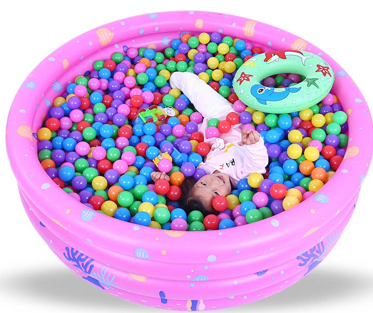 游泳池波波便携式彩色海洋球池1-2-3岁家用海洋球