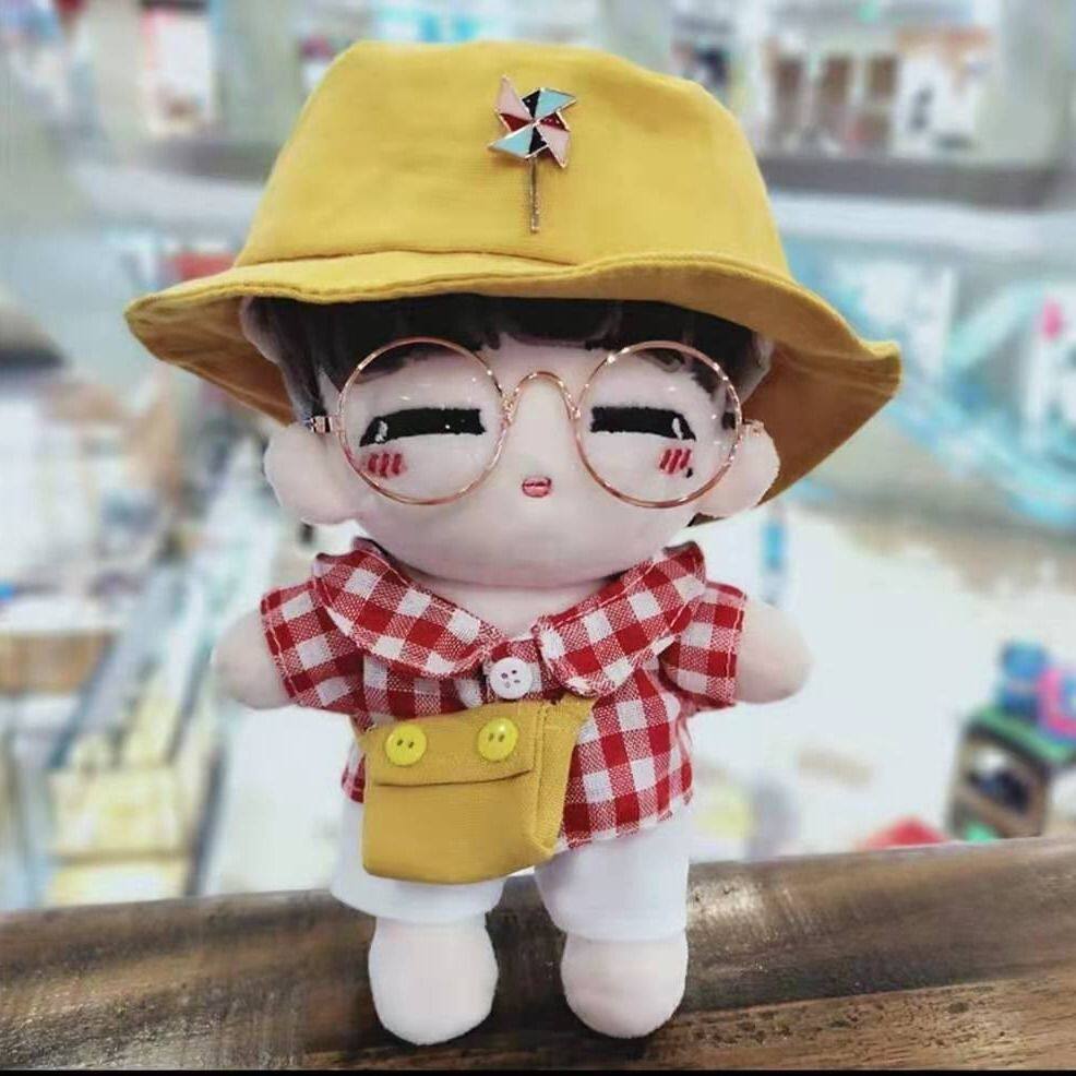 李现玩偶公仔杨紫明星娃星娃娃衣服厘米娃格子衬衫毛绒布艺类玩具