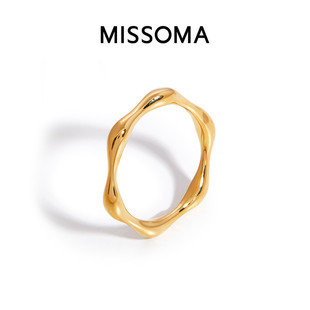 Missoma熔岩戒指 优雅复古金色气质高级感镀18k金食指戒尾戒女