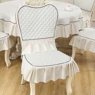 棉麻餐桌布椅套椅垫套装家用桌椅套四季通用凳子罩欧式长方形餐桌