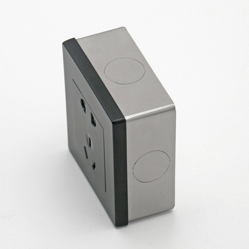 不锈钢86插座面板底盒明装暗装通用墙壁开关暗盒接线盒尺寸可选