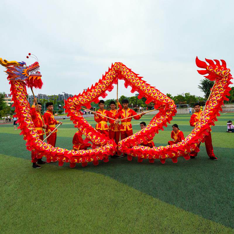 灯光布新款喜庆服装新款衣服套装男士龙头舞龙其他