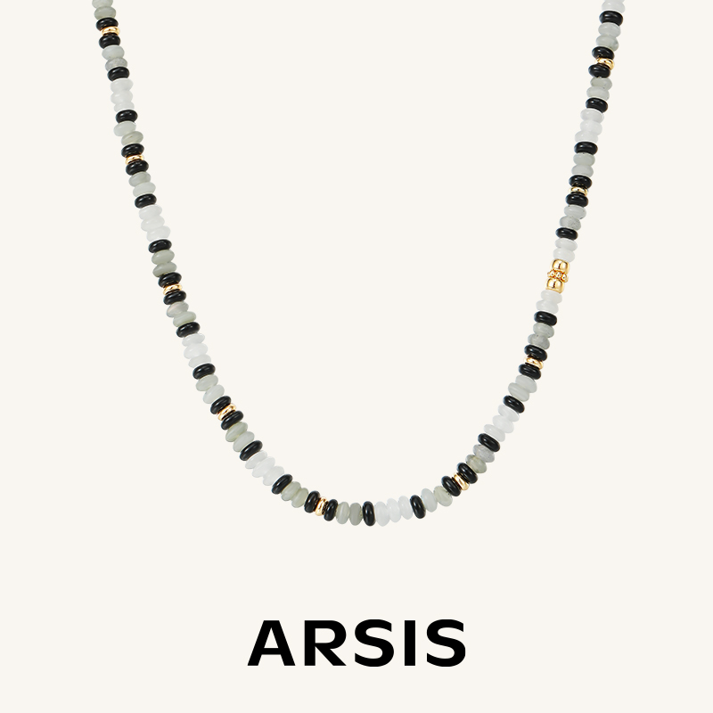 ARSIS秘密花园黑白能量串珠项链