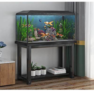 鱼缸办公北欧欧室双层多层别致柜底柜两层方便鱼缸