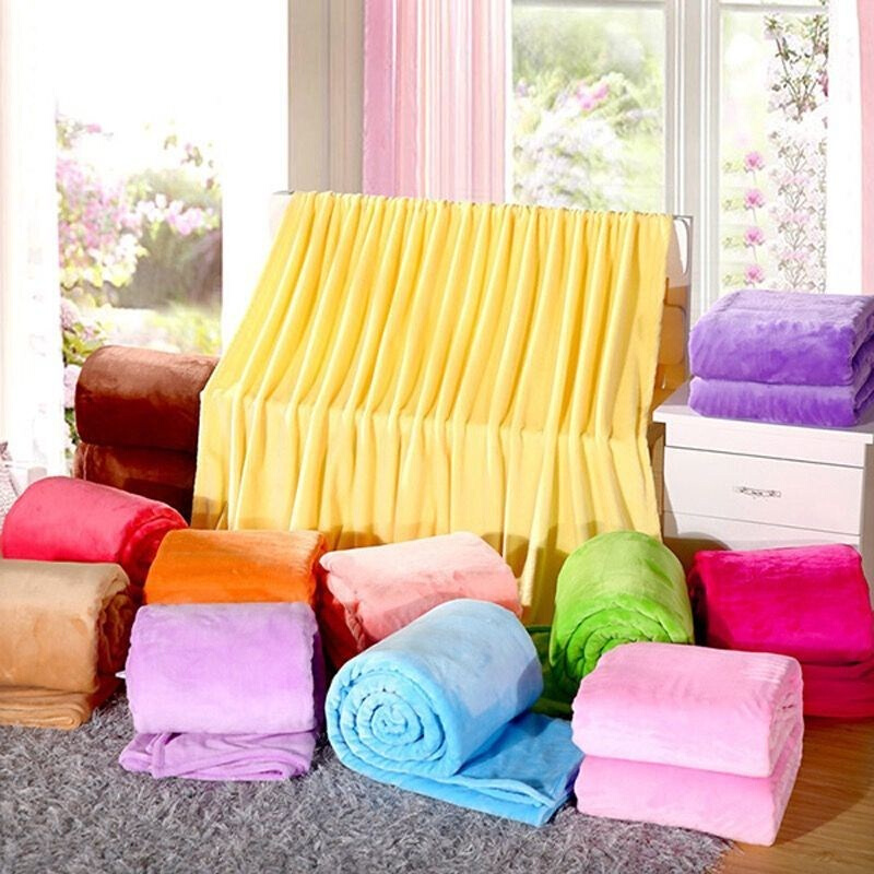 四季毯纯色超K柔毛毯秋冬季空调毯珊瑚绒毛毯单双午休毯法了绒毛