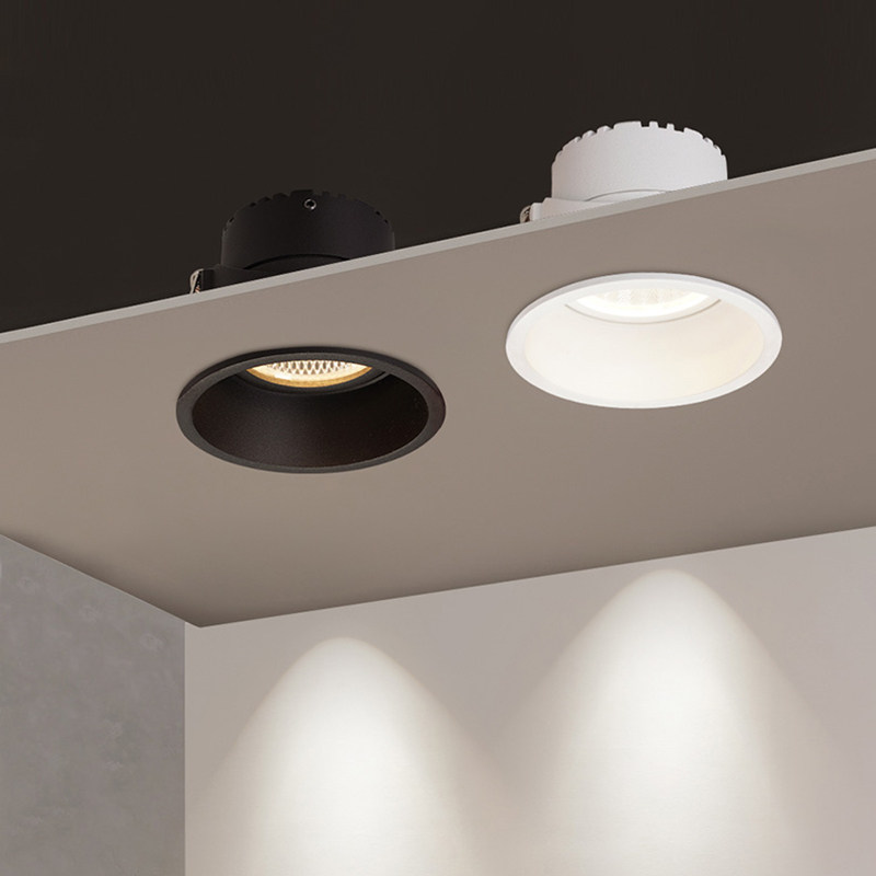 雷士照明射灯嵌入式天花灯走廊过道灯深防眩洗墙筒灯窄边框无主灯