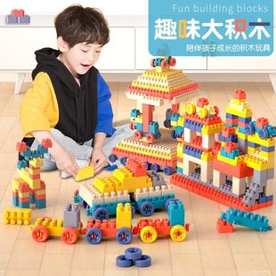 儿童大颗粒积木桌子多功能拼装益智力拼图玩具男孩5小女孩4岁3一6