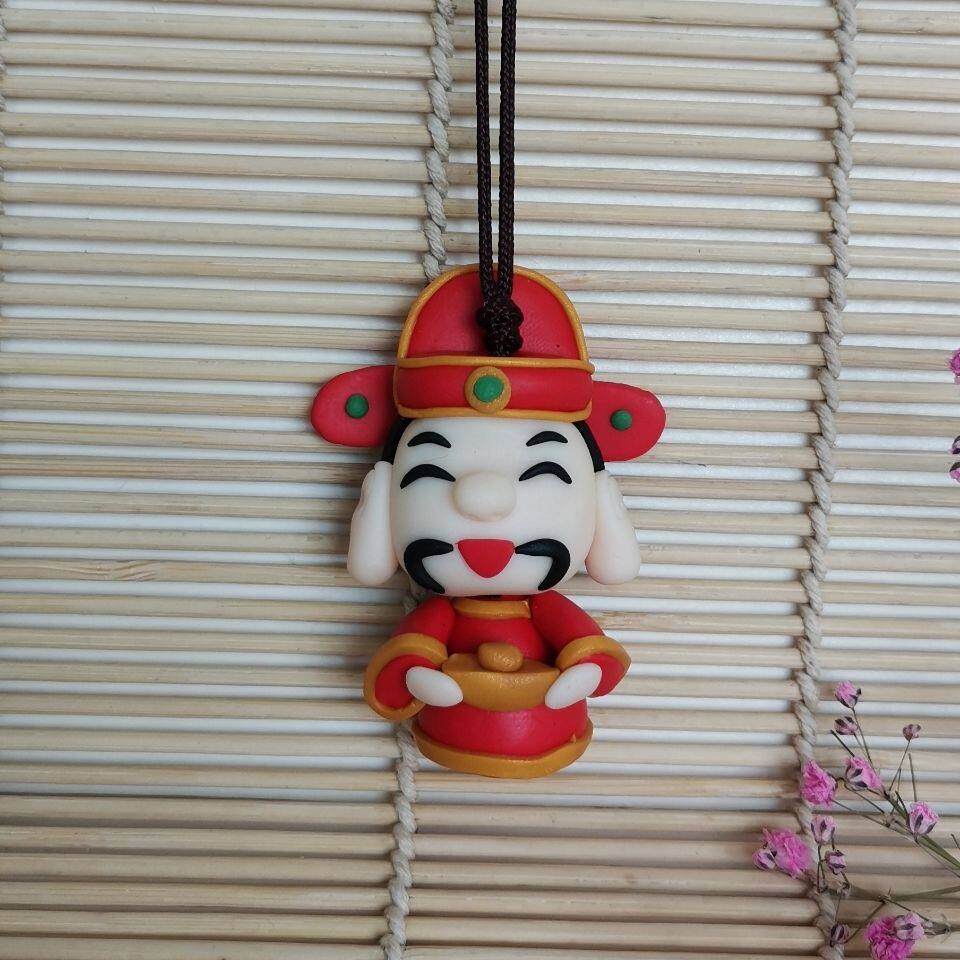 软陶挂件手工泥人卡通包包钥匙扣饰品泥人