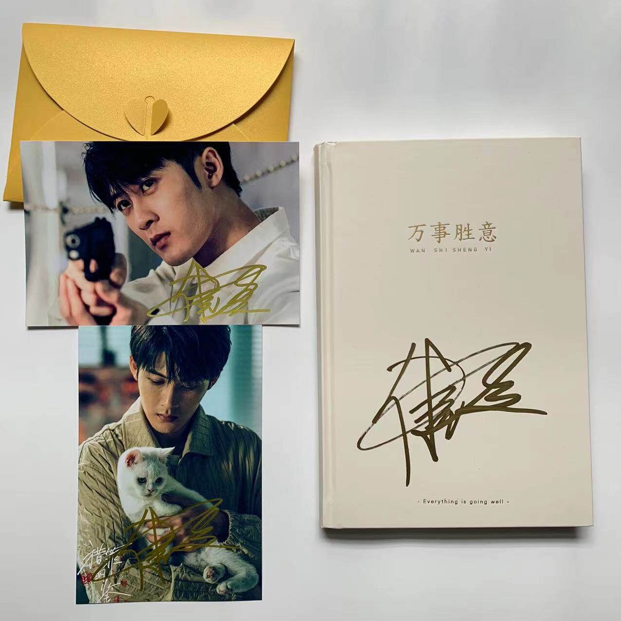 猎罪图鉴檀健次亲笔签名周边檀健次同款亲签笔记本签名照套装现货