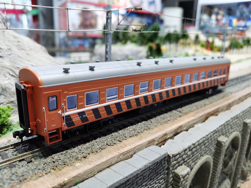 救援火车花园模型ho铁路列车宿营yz22客车火车模型