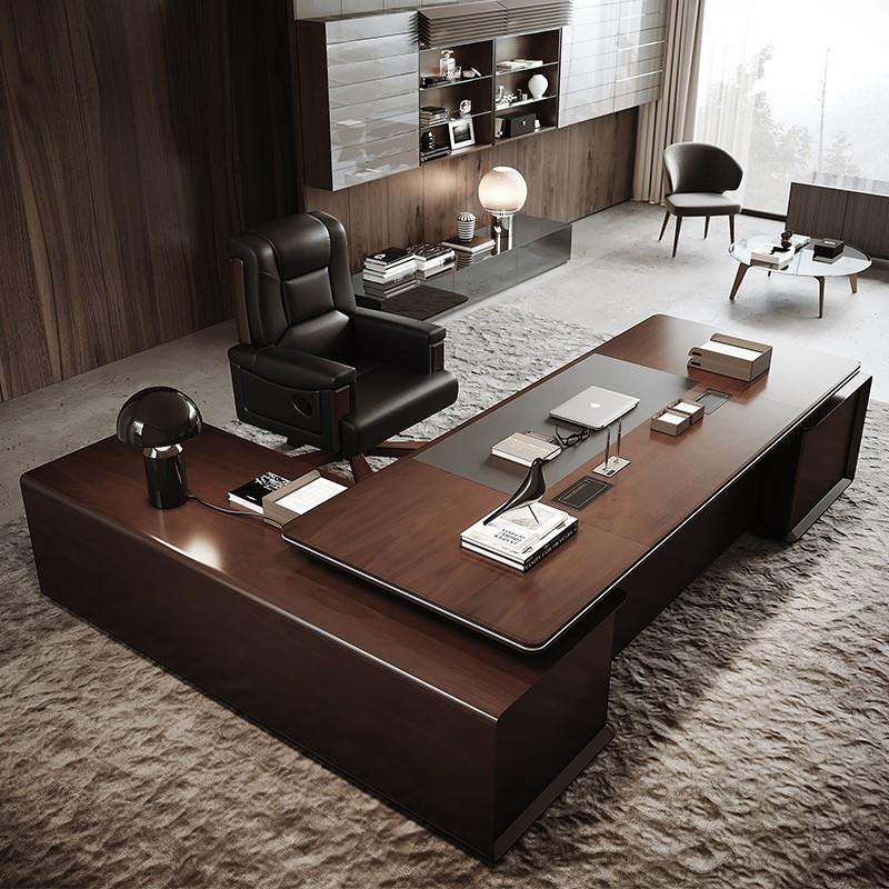 办公桌老板桌实木高档办公家具大班台总经理桌老板总裁桌椅组合
