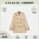 COACH/蔻驰官方 奥莱款女士英伦风短款浅卡其风衣C8764