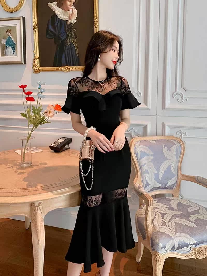 鱼尾夏裙连衣裙