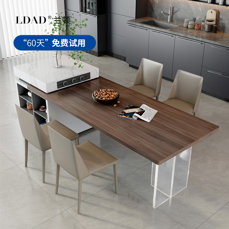 LDAD岩板中島台餐桌壹體可伸縮西廚房現代簡約亞克力料理吧台定制在類目 住宅傢俱, 桌類, 岛台餐桌中 - 來自Buy2taobao.com提供專業的淘寶代購服務