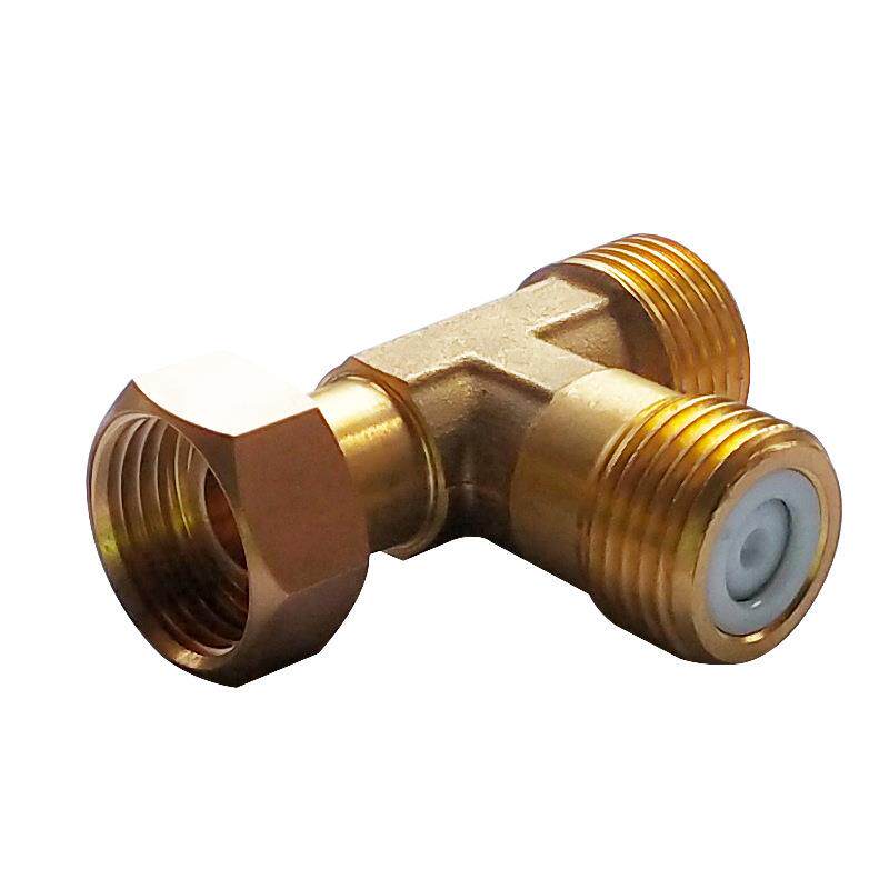 全铜4分内外头接管热水器弯活加厚弯三通dn15内外螺纹铜接头配件