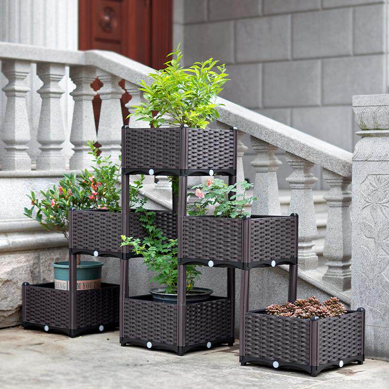 厂家现货家庭蔬菜种植箱室内阳台种菜盆特大户外花箱屋顶花槽花盆