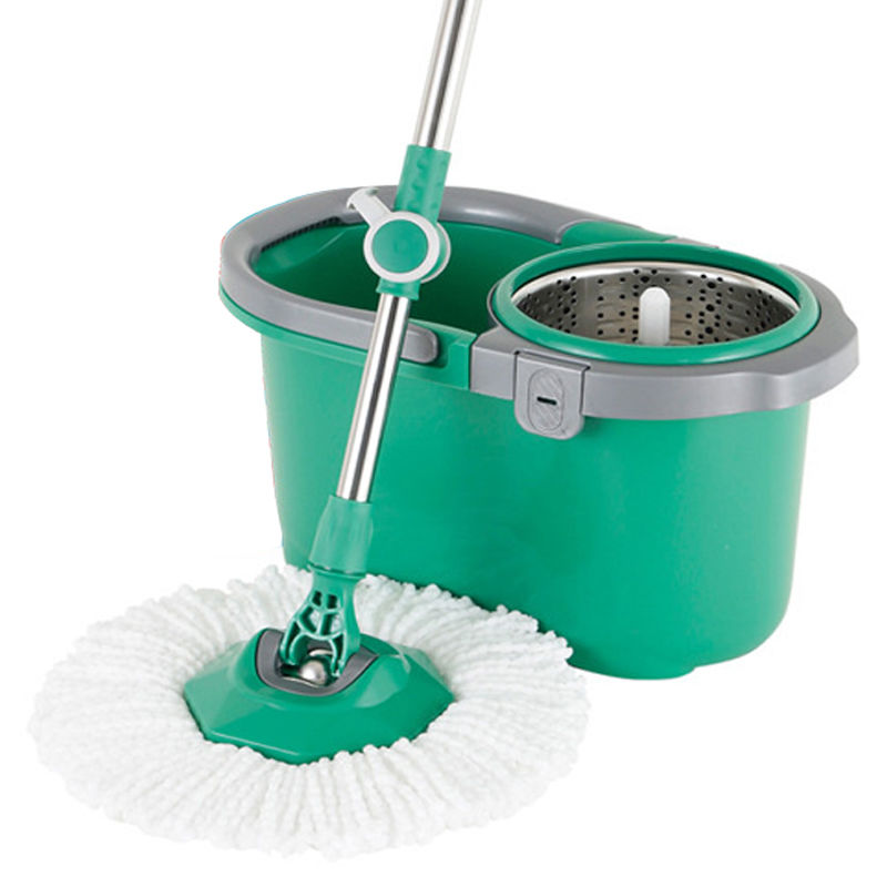 美丽雅自动甩水拖把家用一拖净脱水旋转拖把免手洗拖把桶绿行星