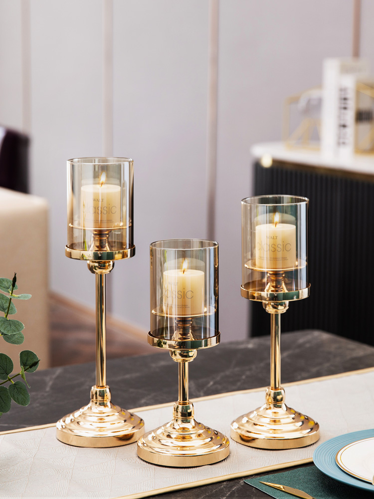 Candlestick Decoration Light Luxury High-End Dining Table Sideboard Cabinet Soft Home Decoration Modern Living Room Wine Cabinet French High Sense