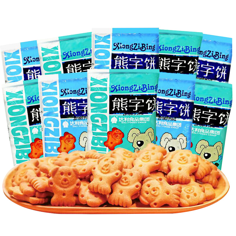 达利园好吃点小熊字115g*4袋饼干