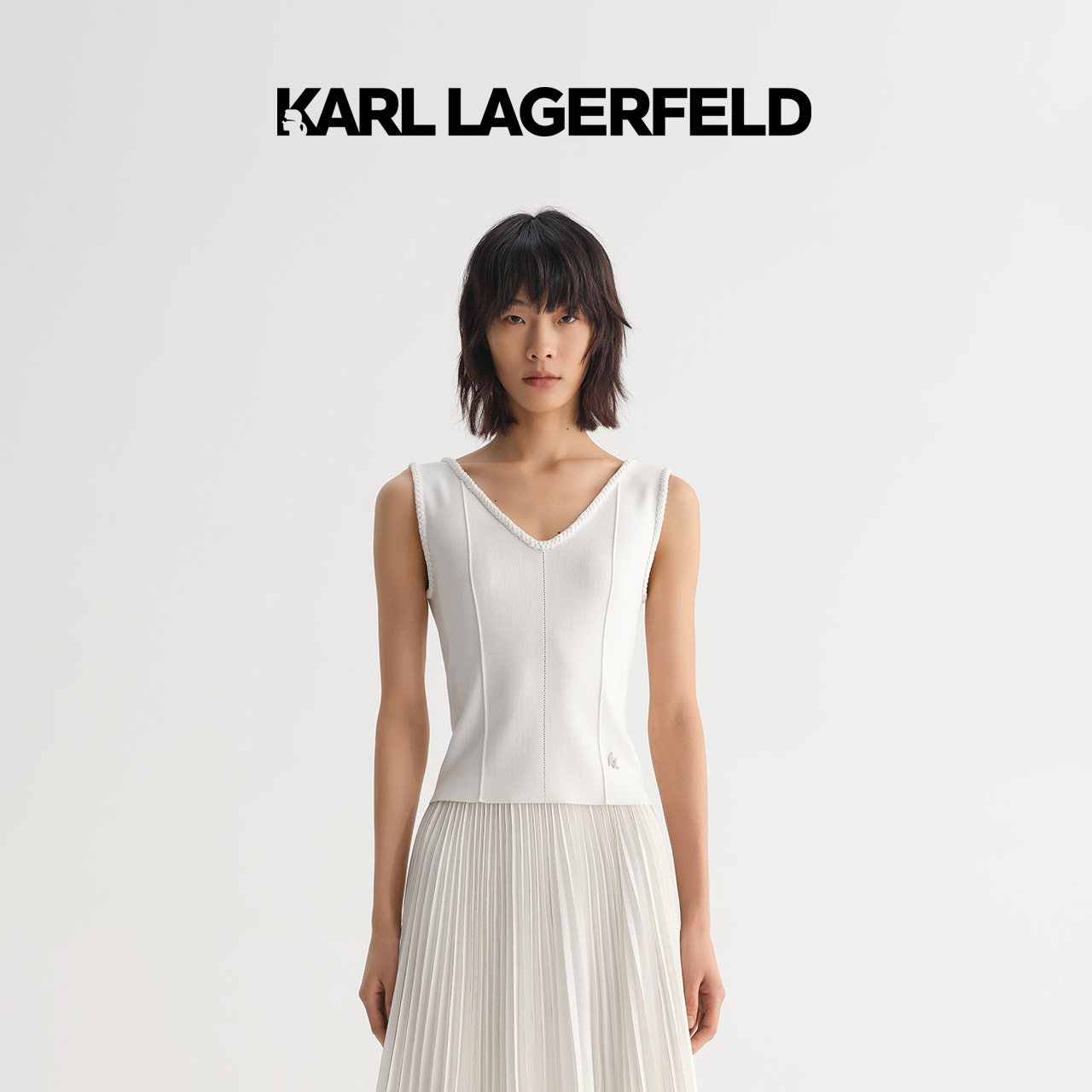 KARL LAGERFELD卡尔拉格斐2023年春夏新款女士背心老佛爷231L2013