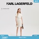 KARL LAGERFELD卡尔拉格斐夏季新款女黑色短袖连衣裙老佛爷