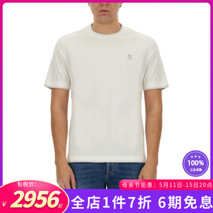Brunello Cucinelli新款男士休闲夏季带标志百搭纯色短袖T恤SS24