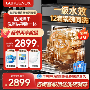 德国歌嘉诺gorgenox洗碗机全自动家用嵌入式洗碗机12套