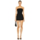 Norma Kamali 美式复古抹胸连衣裙黑色修身性感包臀短裙小众FWRD