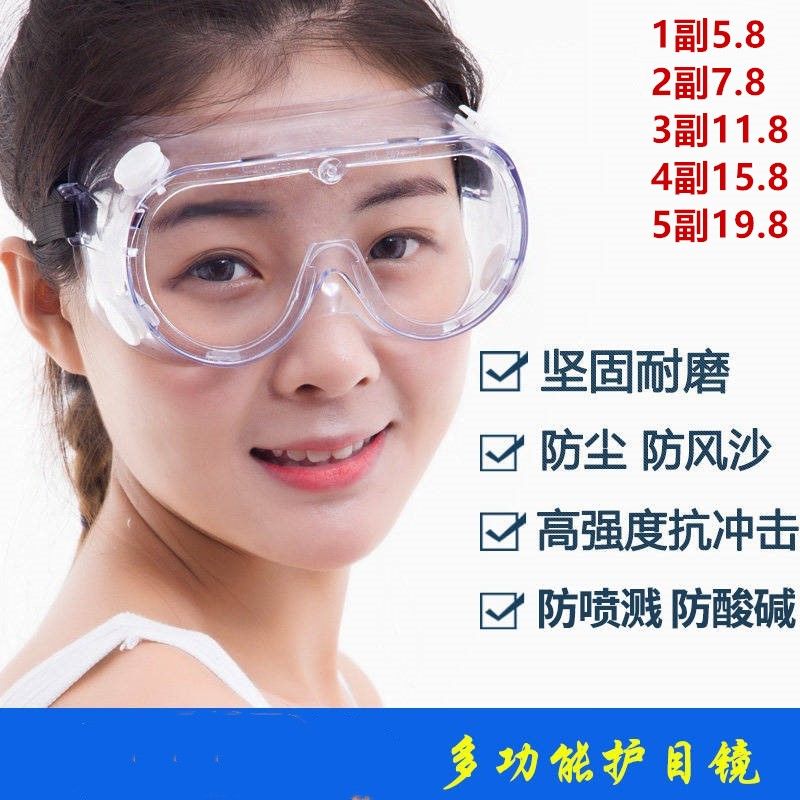 防风透明防尘防沙骑行男女目护目镜