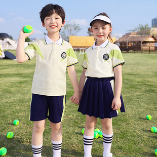 幼儿园园服夏款校服套装小学生夏装儿童纯棉班服运动会开幕式服饰