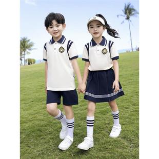 幼儿园园服小学生校服套装学院风儿童夏季运动会定制班服短袖校服