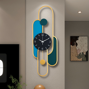 挂钟客厅家庭时尚大气创意石英钟现代简约玄关餐厅免打孔装饰钟表
