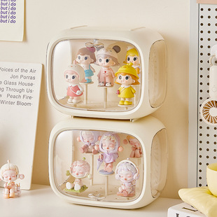 泡泡玛特展示柜防尘透明盲盒收纳高玩具手办娃娃专用收藏置物架