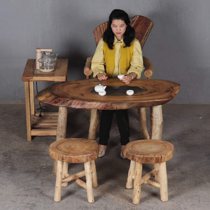 香樟木茶台实木大板茶桌樟木大板桌原木泡茶台功夫茶阳台禅意家具