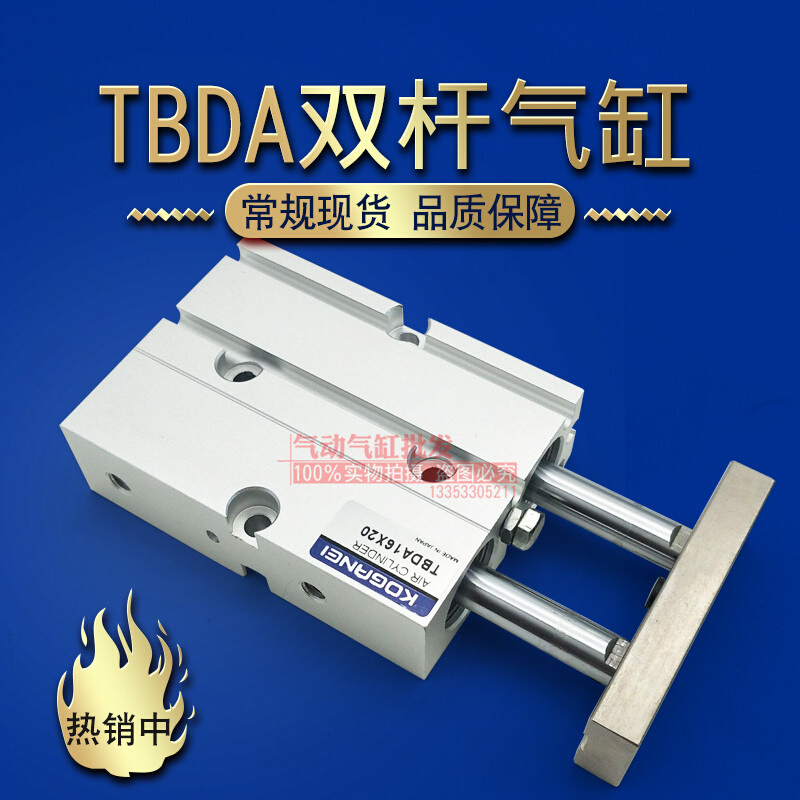 TBDA20X10X20X30X40X50*60*70*80*90*100双联双轴双杆气缸TN TR